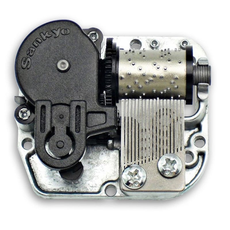 BinkeGG Music Box Spare Part Grey Wind Up Sankyo Musical Movement for DIY Music Boxes (60 Tunes Option) (Romeo and Juliet (A time for us)) - Image 1